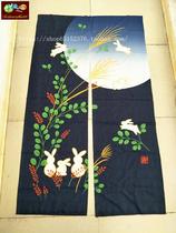 Clearance special fabric printing curtain living room bedroom bathroom partition Curtain restaurant bar decoration partition