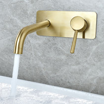 Nordic simple all copper concealed Golden Basin faucet hot and cold water basin faucet toilet wash basin faucet