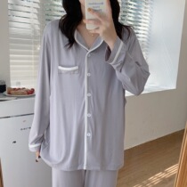 Moon Subsuit Summer Thin postpartum Modale pregnant woman Spring and autumn pure cotton breast-feeding clothing to feed two sets of damp