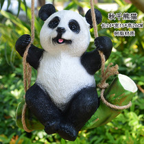 Cross-border supply swing simulation panda animal hanger resin crafts tree pendant Kindergarten Shop Soft