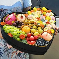 Loving Shaped Fruit Gift Box Diy Flowers Box Empty Box Beer Bouquet Material Packs Men Snacks Transparent Valentines Day