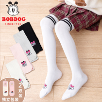 Babu bean childrens socks spring and autumn girls in the tube socks baby over the knee stockings students spring and summer Korean version of the high tube socks