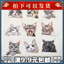 Pocket Cat Embroidery Cloth Patch Adhesive Patch Creative Decorative Embroidery Outer Single Export Animal Mending Hole Back Adhesive Paste