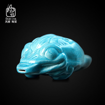 Fengya Ocarina Green and white split six-hole alto A-tune ocarina Golden Toad 6-hole AA Ocarina