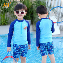 361 degree childrens bathing suit Split baby middle and large childrens swimsuit Sunscreen boys hot spring bathing suit diving suit