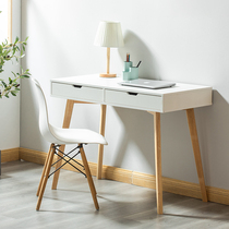 Desk simple modern solid wood household small apartment girl bedroom corner computer desk student writing table study