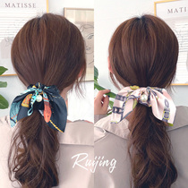 Hair band female summer ribbon Korean Net red tie head Hairband 2021 New Net red tie hair rope summer headdress