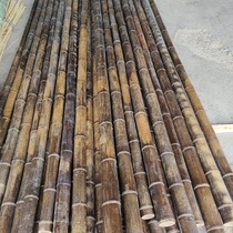 Anti-corrosion and anti-mildew bamboo pole decoration bamboo vegetable garden rack ceiling decoration colorful flag dancing thickness bamboo slices carbonized bamboo pole