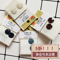 Shun Feng Spot Japan Parts Club Color Sheet Metal Round Double Hanging Earrings Diy Accessories