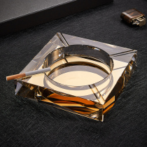 Crystal glass ashtray creative personality trend large home living room office Nordic ashtray custom gift