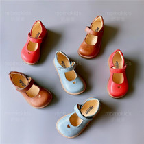 Daddy home spot Angulus spring and summer new children retro Velcro love wide head shoes 3272