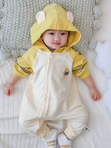 British next kid baby long-sleeved one-piece spring and autumn new cute newborn romper pure cotton baby climbing suit