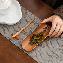 Bamboo carving bamboo handmade tea three-piece tea set tea ceremony accessories retro hammer tea lotus tea needle tea spoon tea shovel