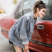 Denim short jacket womens loose spring and autumn Korean student bf net red shake sound trend 2021 new ins tide