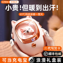 The new warm hand treasure charging baby 2nd-one girl warm baby birthday gift for elementary school children's cute cute hot water bag usb carrying winter warmer heating artifact