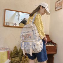School Bag Girls Junior High School Kids Light Elementary School Kids Fresh And Cute Teenage Girl Hearts Three To Five Sixth Grade Large Capacity Double Shoulder Bag