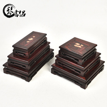 Qin book couple big leaf Rosewood inlaid boxwood mahogany crafts ornaments Buddha statue flower bonsai base solid wood bracket