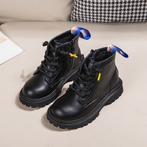 next sara children plus suede Martin boots 2021 autumn winter new male and female short boots two cotton CUHK childrens shoes