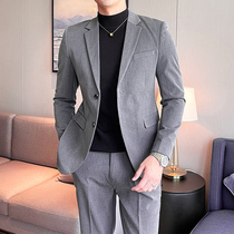 Western suit suit mens Korean version sashimi bridegroom groom wedding business casual career positive dress small suit jacket