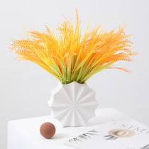 Small Ears Emulation Flower Suit of Yellow Rice Rice Ears Rice Paddy Rice Large Wheat Ears Valley Subwaters Rice Grain decoration Bug View Prop Swing