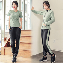 Spring and Summer Sports Set Womens Leisure 2021 Autumn and Winter Beginners Slim Temperament Running Fitness Yoga Clothing Set