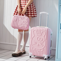 Childrens suitcase girl cartoon cute red pull rod box 20 inch travel box girl small light password box