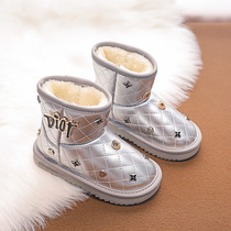 UK Next Sara Girl Snowy Boots 2021 Winter Plus Suede New Kid Cotton Boots Non-slip Warm Cotton Shoes