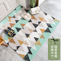 ins Nordic entry Entrance Dusting Ground Mat Custom Geometric Doormat Cushion Silk Ring Ground Mat Entrance Door Cushion Living-room Rub Footmat