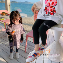 Girls shark pants spring and autumn 2021 New Baby foreign style girl 4 years old casual thin pants children parent-child