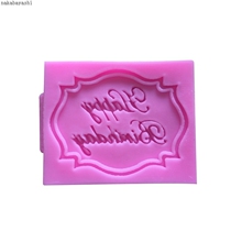 Birthday silicone Happy chocolate brand decoration bakery Birthday cake Happy mold turn sugar English