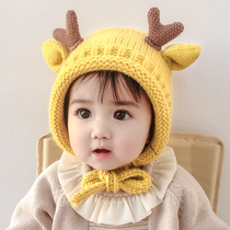 Baby hats autumn and winter boys and girls baby wool hat childrens knitted hat girl super cute cute children spring and autumn
