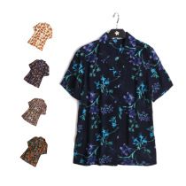 Old goods shocked low price silk silk silk silk silk silk shone short sleeve shirt in old and old hundred and small tip-up coat