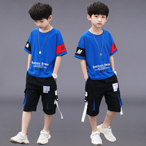 Childrens clothing boys summer suit 2021 new foreign style 7 middle and big children 8 handsome boy short-sleeved Korean version 13-year-old tide