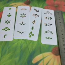 Hand-painted eyebrows Hua Tian Hollow Template Hua Tian Fronts Hanfu Ancient Mould Forehead Applique Flower Tian Hand-painted