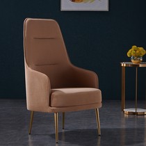 Hong Kong-style light luxury leisure chair post-modern fabric single sofa chair small apartment study leisure high backrest tiger chair