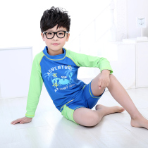 Boys split long sleeve sunscreen snorkeling swim training sunscreen boy children swimsuit flat angle suit