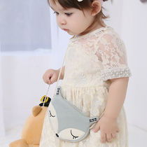 Baby Pouch Bag Mini Child Skew Satchel Girl Cute Korea Cartoon Trim Single Shoulder Baby Girl Cloth Bag