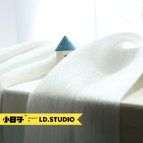 Window screen custom made bright silk milk light luxury gold silk jacquard soft silk thick plus hanging lead line# Small days