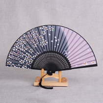 Plum flower fan ancient style lady cherry blossom Japanese folding fan silk blend Fan Fan dance fan and wind female fan Silk