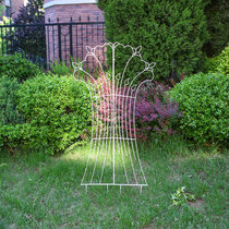 Mu Zi Ge courtyard iron flower frame screen clematis rose climbing vine flower wall