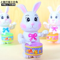 Rabbit drums on the chain clockwork childrens educational rabbit drumming toys drumming toys drumming drumming toys