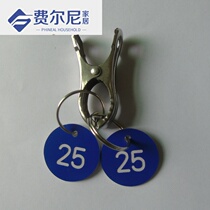 Malatang number plate Clip key bracelet Hand ring Digital number plate storage card Sauna bathing hand card