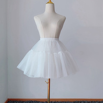 Skirt support lolita daily violence boneless soft gauze support lolita soft girl puffy dress cosplay half Petticoat