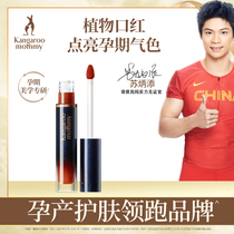 Kangaroo mother stunning light Velvet Fog lip glaze pregnant women can moisturize and moisturize pregnancy cosmetics bright color