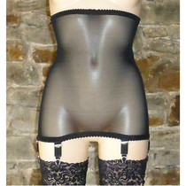 Garter belt waist seal lingerie vest 6 buckle high waist non-slip adjustable metal buckle sexy transparent mesh female