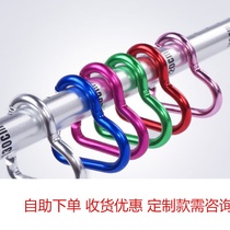 3 Love Shaped Color Backpack Keychain Aluminum Upgraded Economy Hanging buckle Accessories Outdoor Small Carabiner