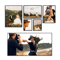 Wedding Photo big photo frame hanging wall wedding photo zoom studio custom combination creative bedroom Nordic photo wall