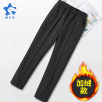 Girls casual pants Childrens clothes Girls long pants Slim winter thick trousers Childrens pants velvet thickened school pants