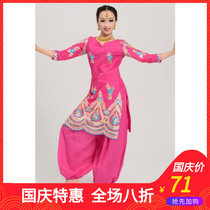 Indian side shade cotton wide leg pants Leng Ha Sari Anna side cover daily practice performance big fat pants womens clothing