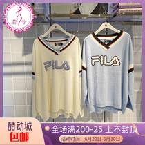 FILA File weaves womens 2021 Winter womens fashion Sport loose V collar woven sweatshirt F11W149405